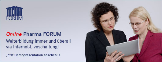 Online Pharma FORUM: Weiterbildung immer und überall via Internet-Liveschaltung! - Jetzt Demopräsentation ansehen! >>