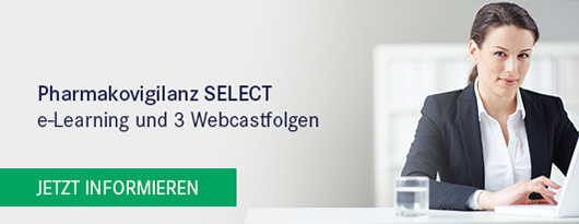 Pharmakovigilanz SELECT: e-Learning und 3 Webcastfolgen - Jetzt informieren >>